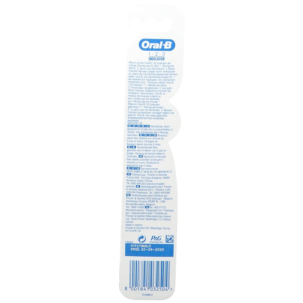 Oral B 1 2 3 Indicator Brosse à dents manuelle