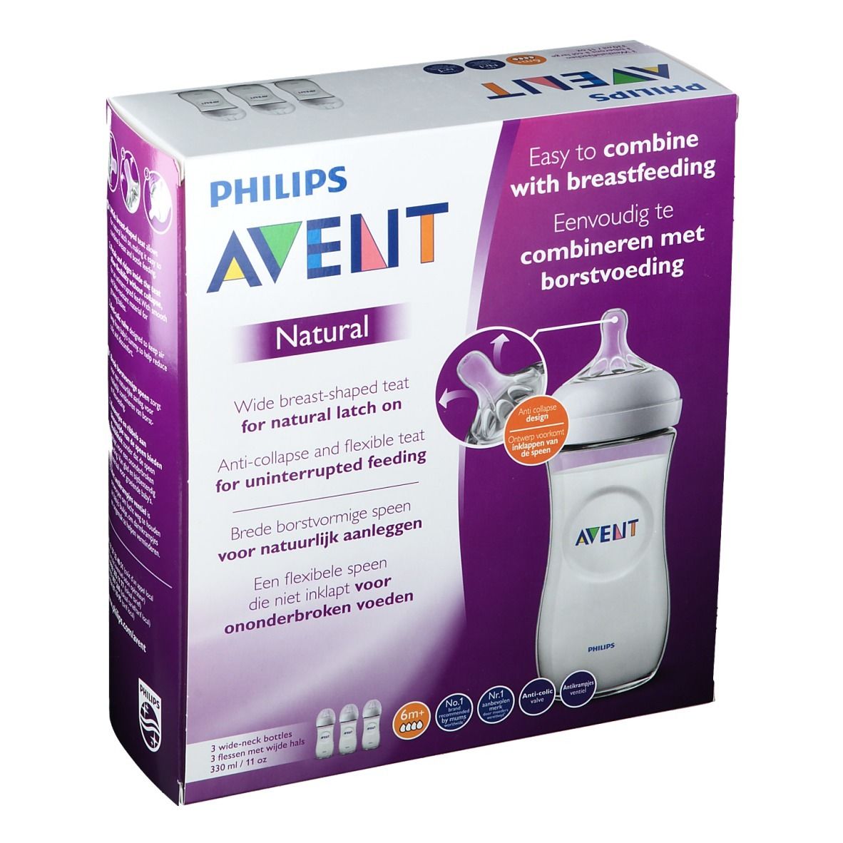 Philips AVENT Natural Biberon naturel 330 ml