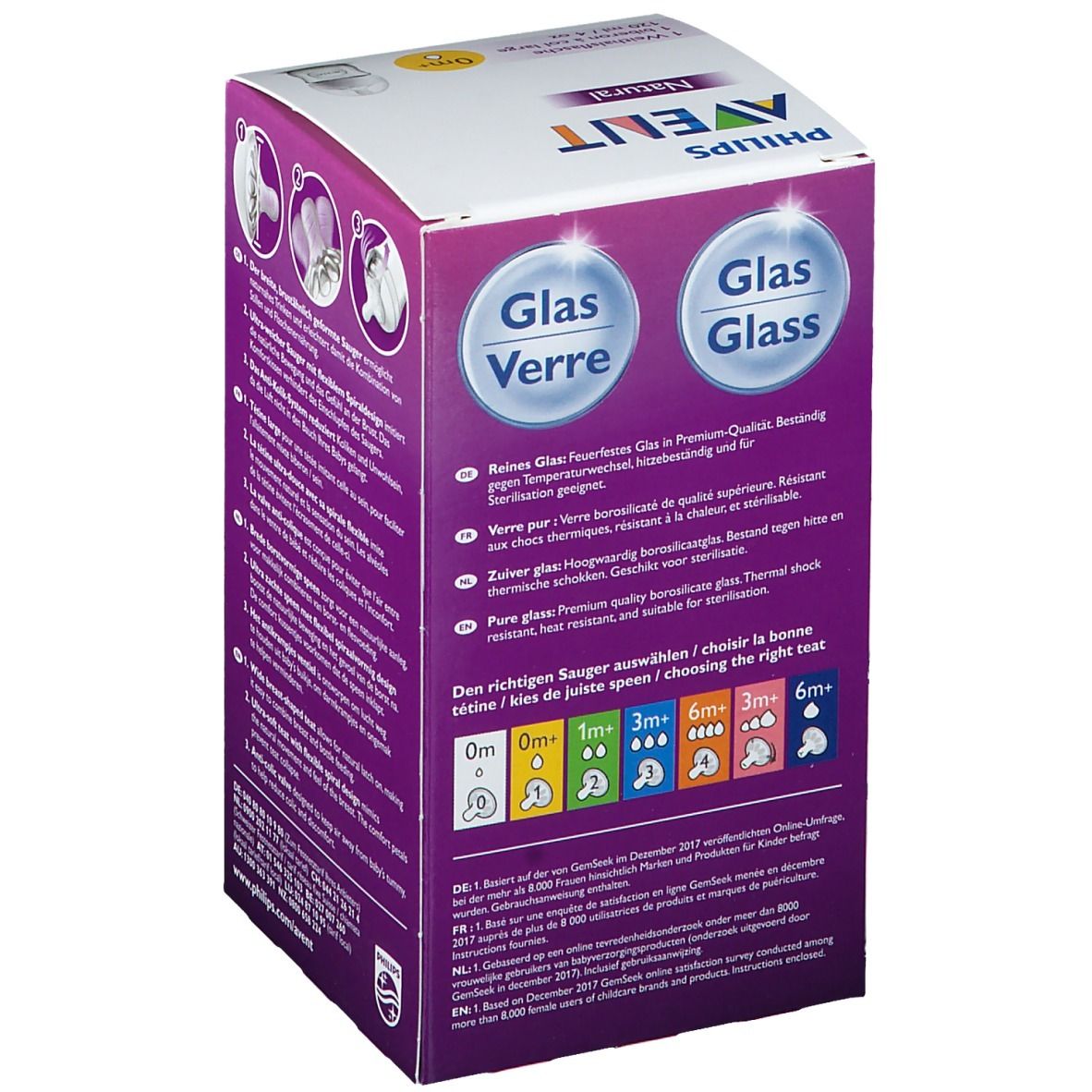 Philips AVENT Biberon en verre natural 120 ml