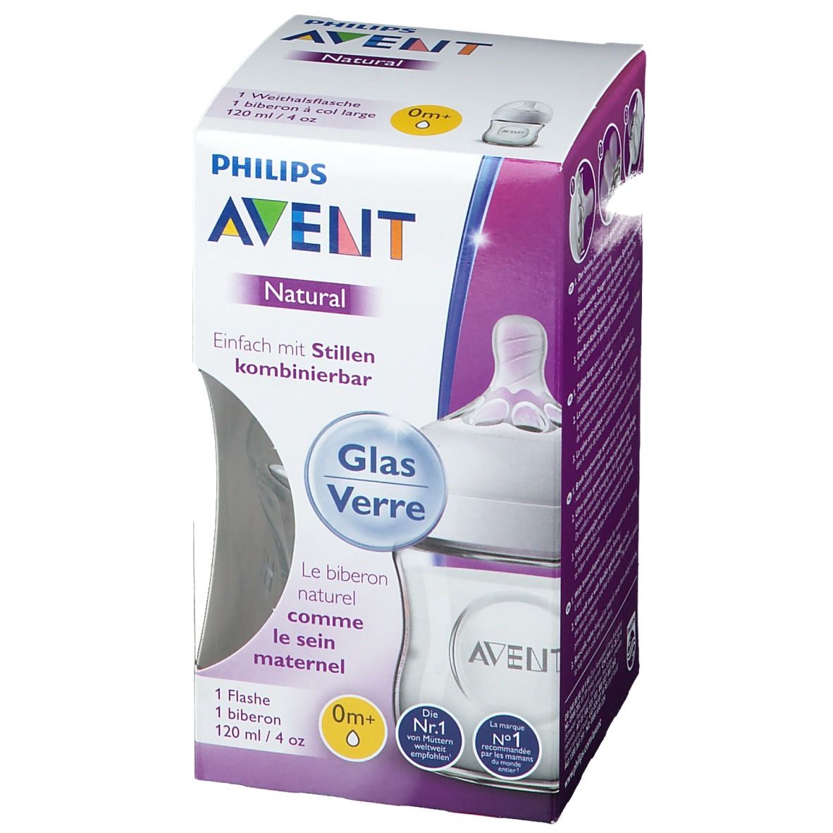 Philips AVENT Biberon en verre natural 120 ml