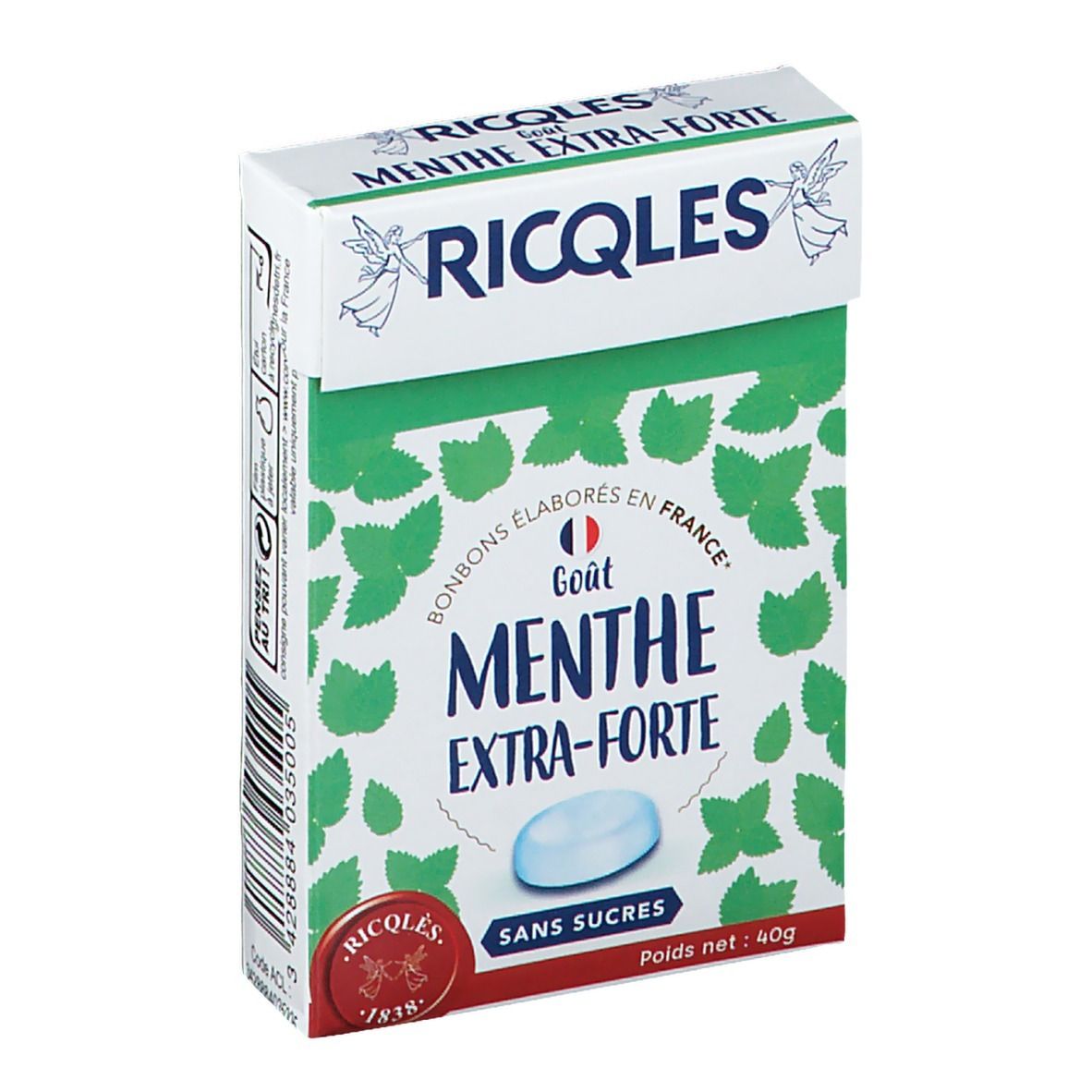 RICQLES Bonbons sans sucre Menthe extra-forte