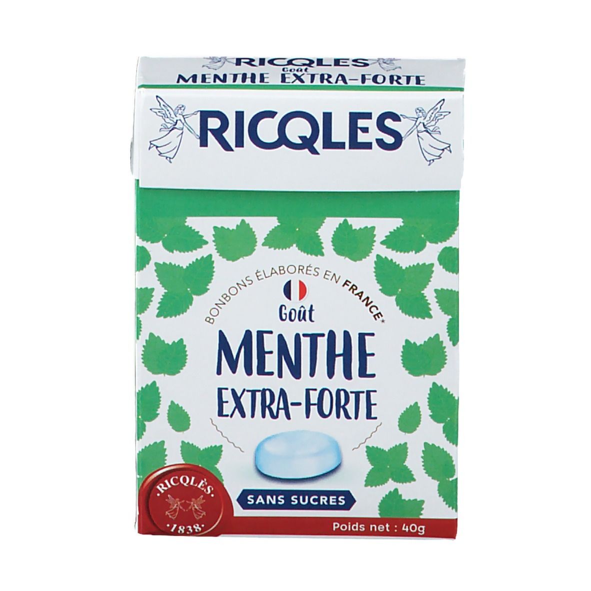 RICQLES Bonbons sans sucre Menthe extra-forte