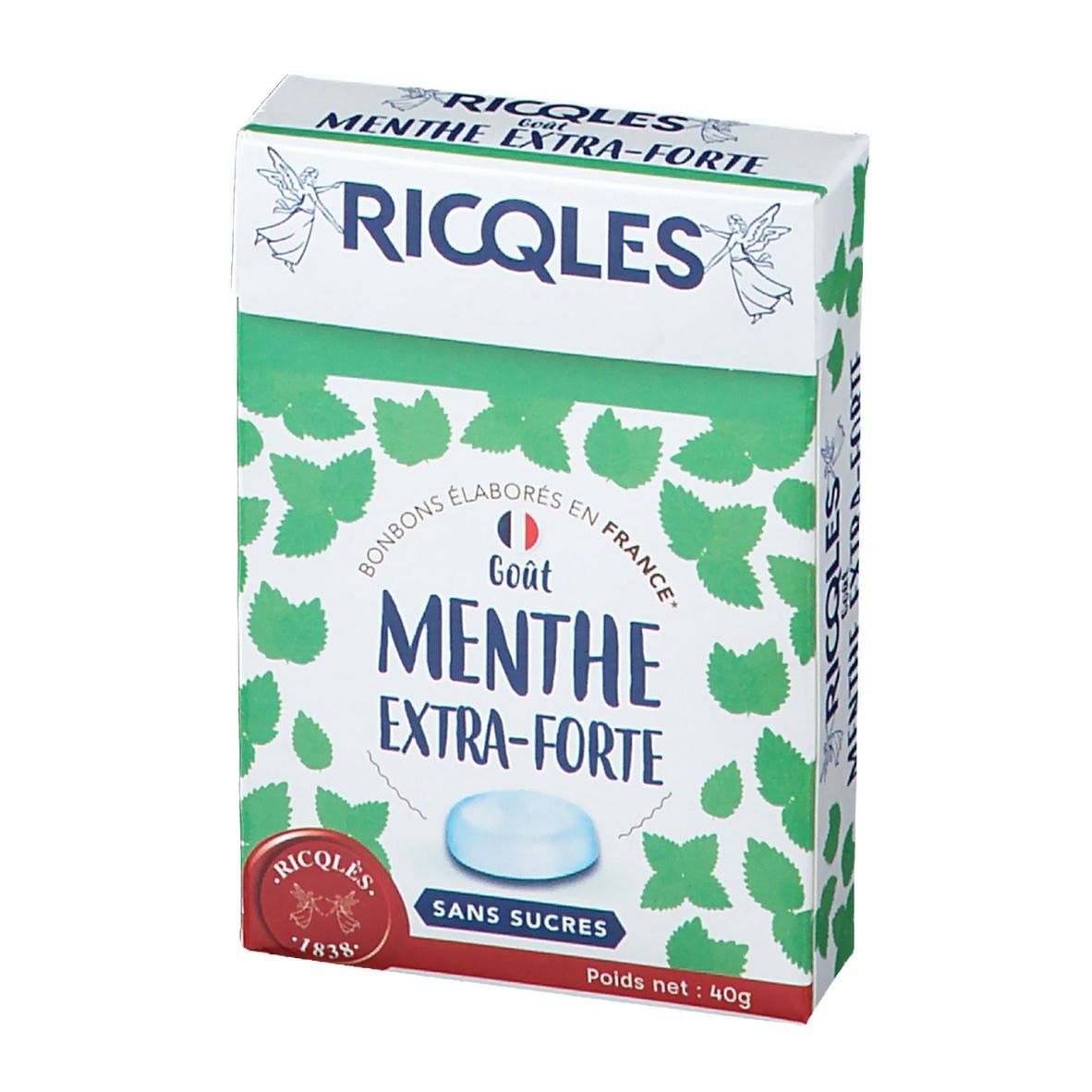 RICQLES Bonbons sans sucre Menthe extra-forte
