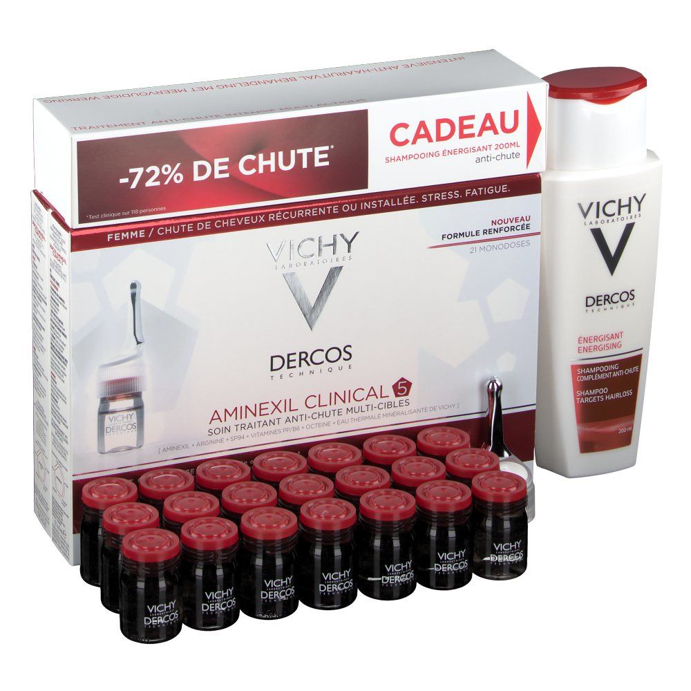 Vichy V Dercos Aminexil Clinical 5 Frauen + Dercos Vital Intensiv Shampoo bei Haarausfall
