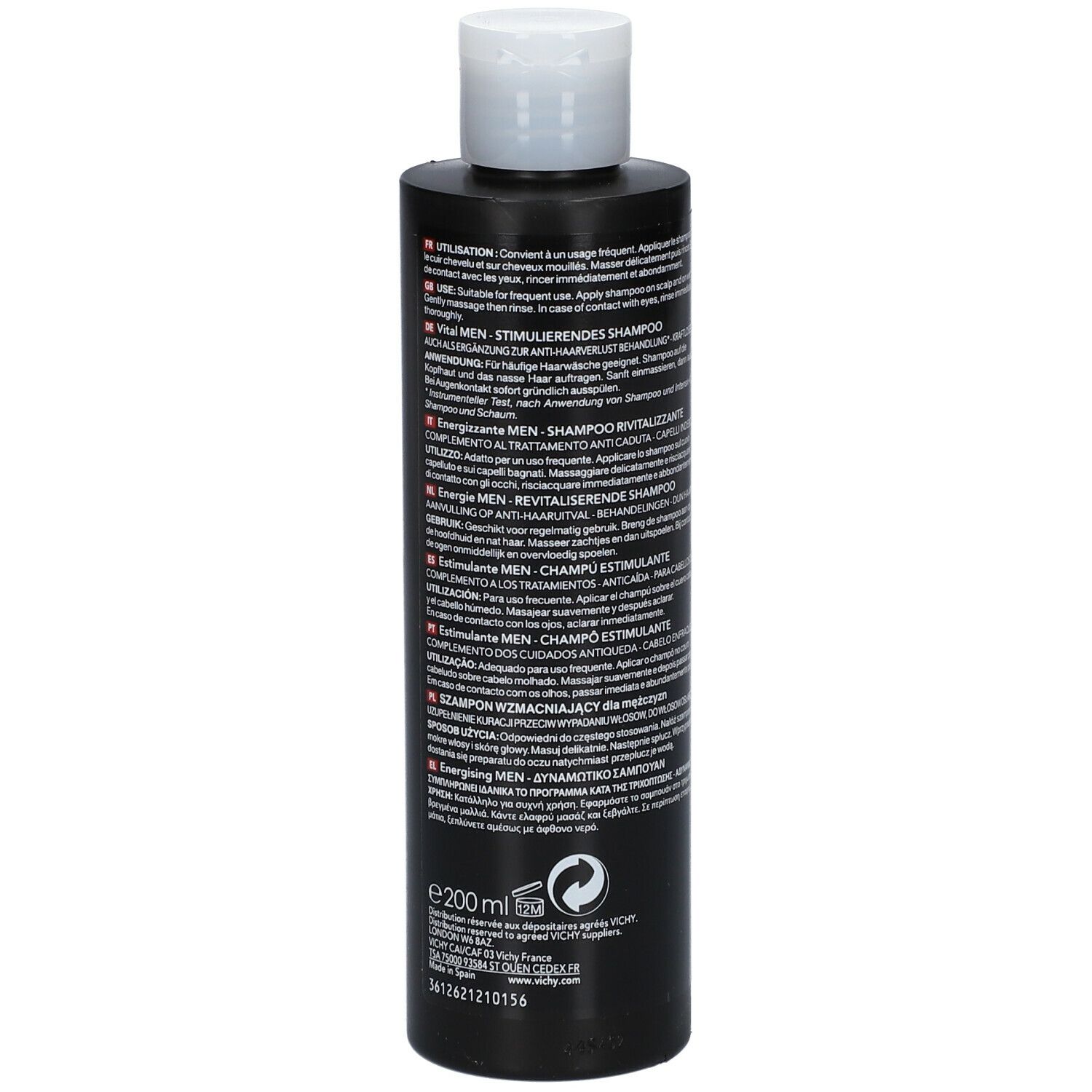 VICHY Dercos Technique Énergisant Men Shampooing Stimulant