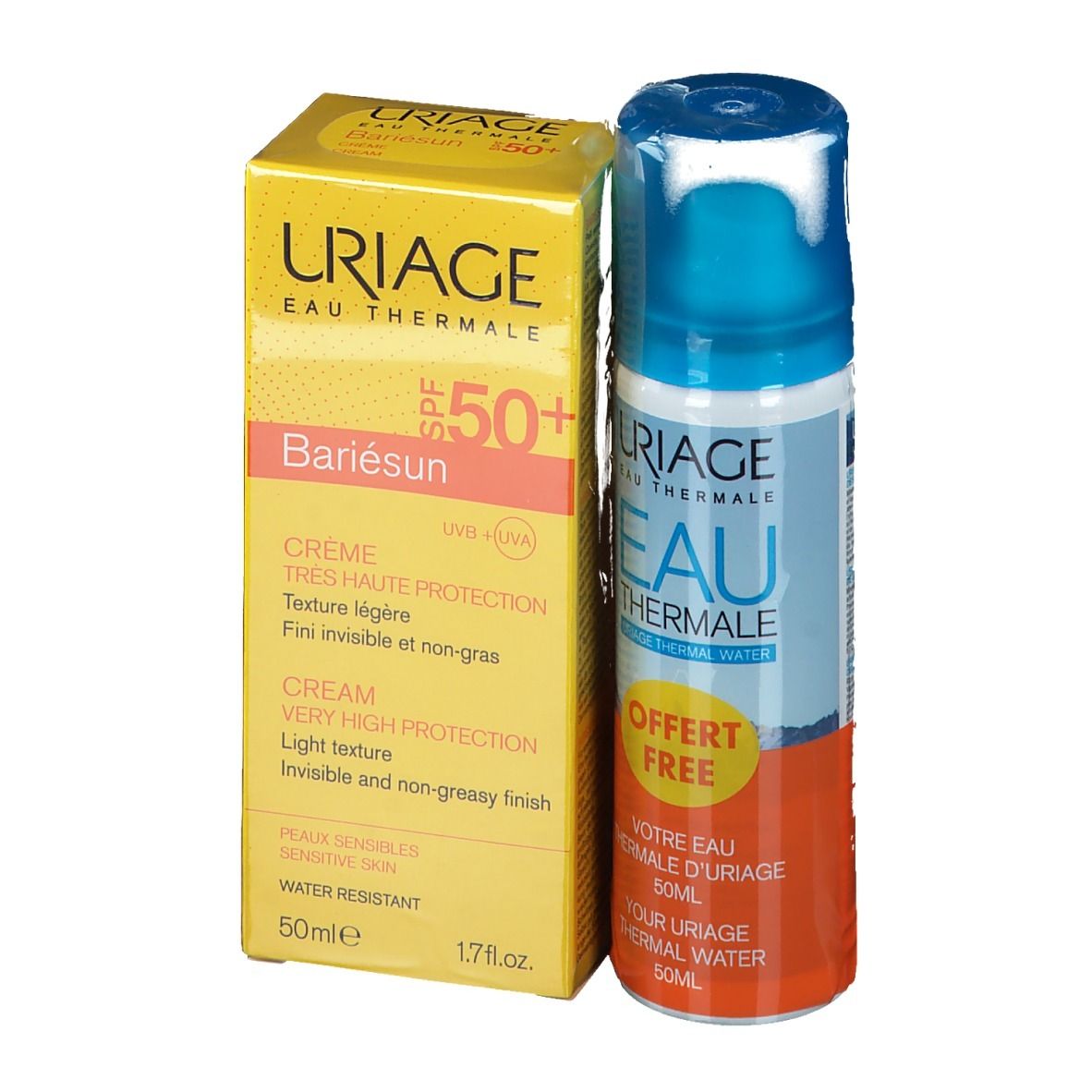 Uriage Bariésun Crème SPF50+ + Eau thermale OFFERT