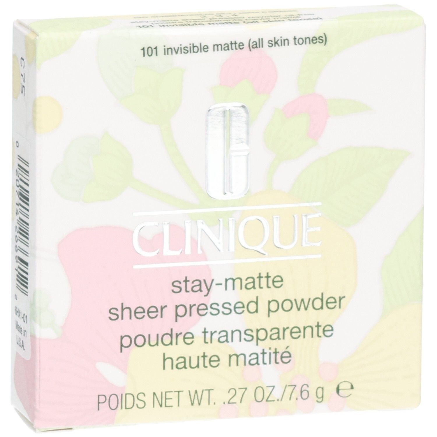 Clinique Stay-Matte Sheer Pressed Powder, 101 Invisible Matte, 7.6g.