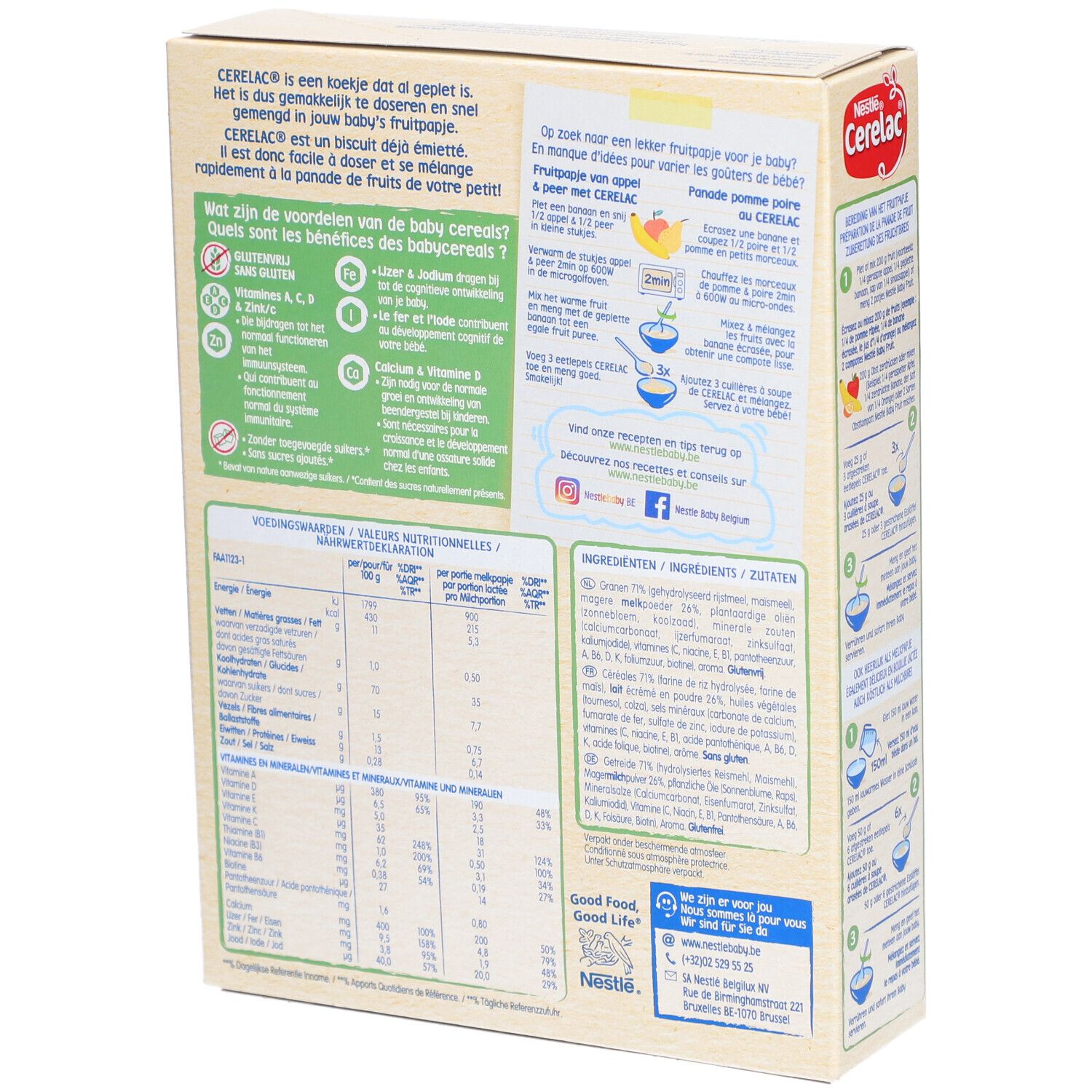 Nestlé® Cerelac® Keksmehl für Fruchtbrei Ab 4/ 6 Monaten