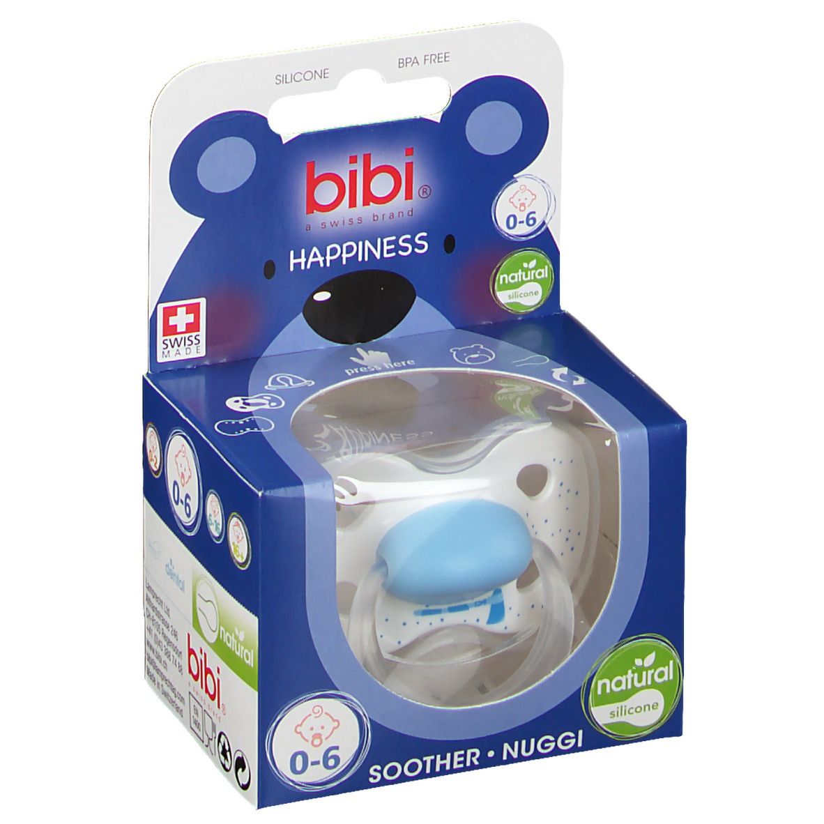 bibi® Happiness Nuggi Dental Silikonsauger 0 - 6 Monate