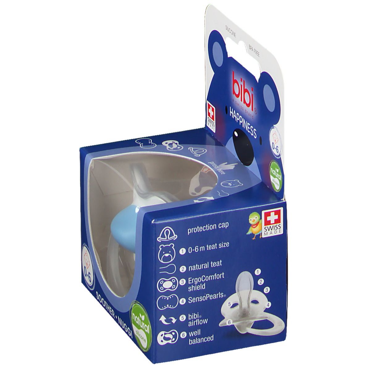 bibi® Happiness Nuggi Dental Silikonsauger 0 - 6 Monate