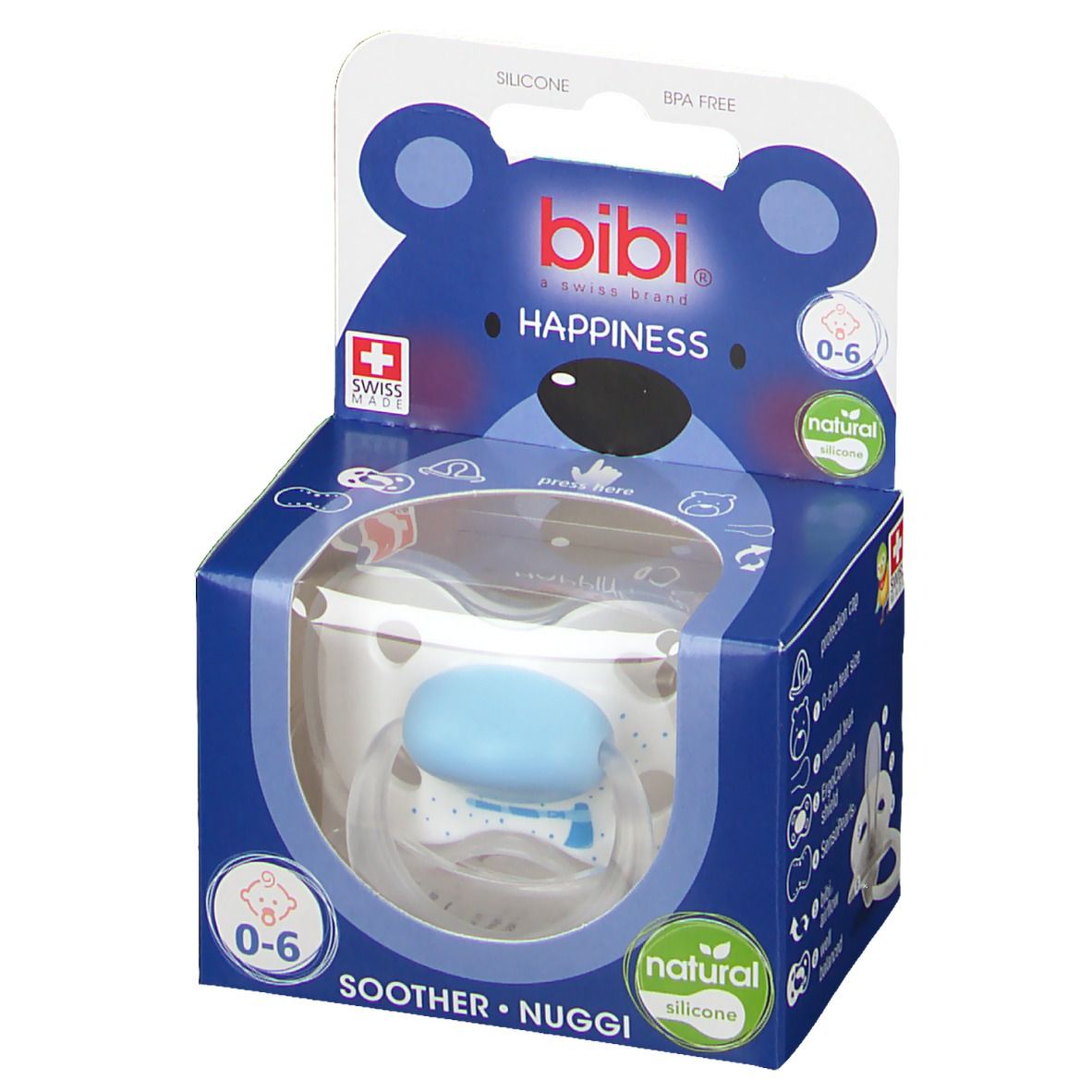 bibi® Happiness Nuggi Dental Silikonsauger 0 - 6 Monate