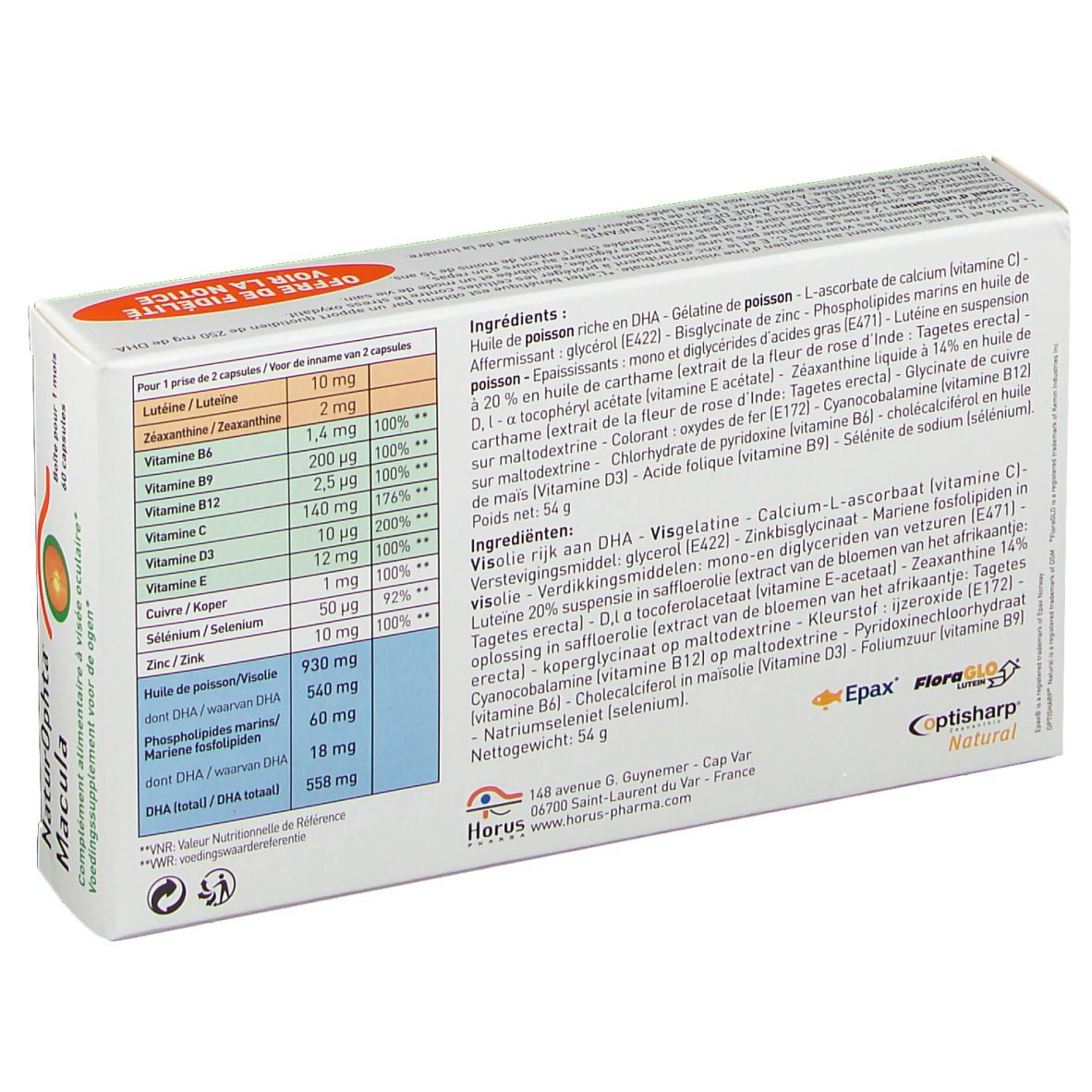 Horus Pharma NaturOphta macula