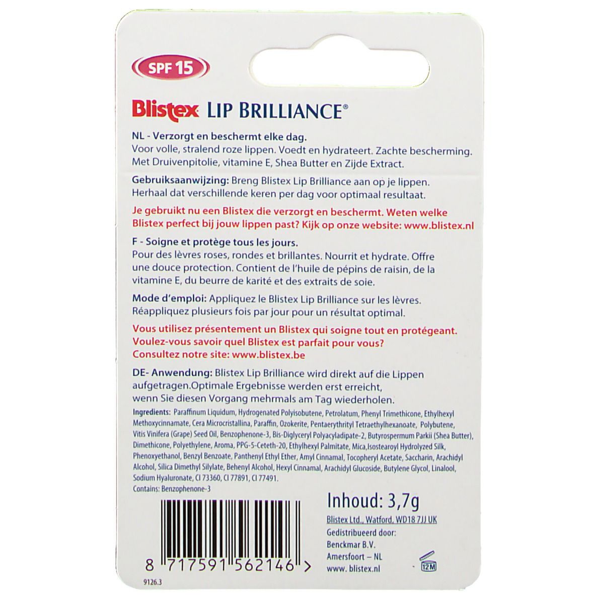 Blistex® LIPP BRILLANCE® SPF15
