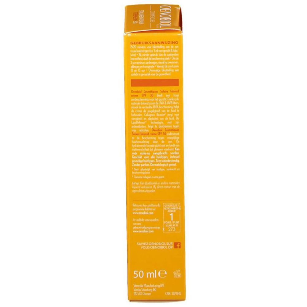 OENOBIOL Solaire Intensif Creme LSF 30+