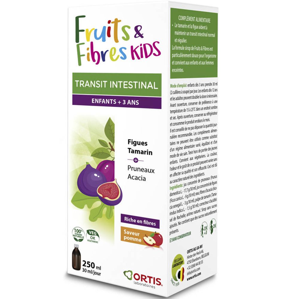 ORTIS® Transit intestinal Fruits & Fibres Enfants + 3 ans