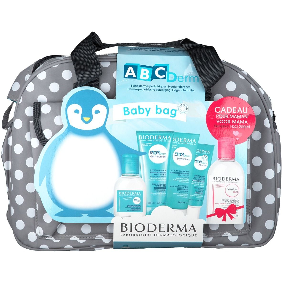 BIODERMA ABCDerm Baby Bag + Sensibio H2O Eau Micellaire Démaquillante Nettoyante