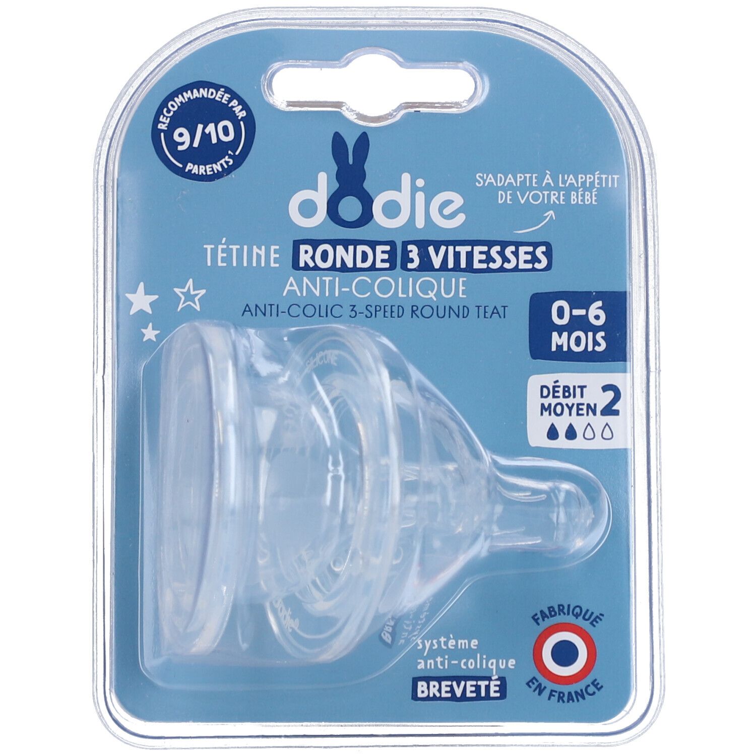 dodie® Initiation+ tétine anti-coliques 0-6 mois