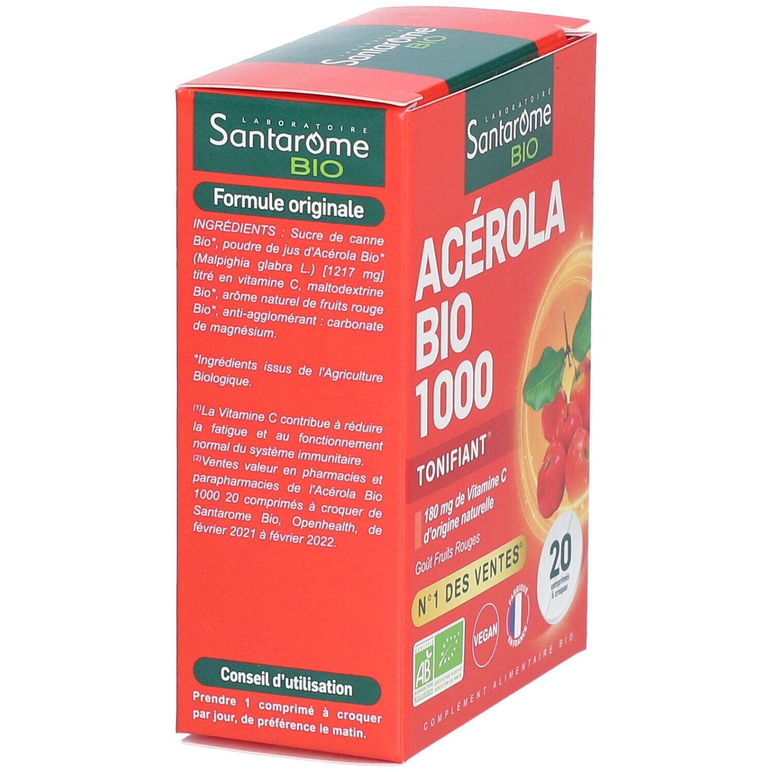 Santarome BIO Acérola Bio 1000 - 20 comprimés