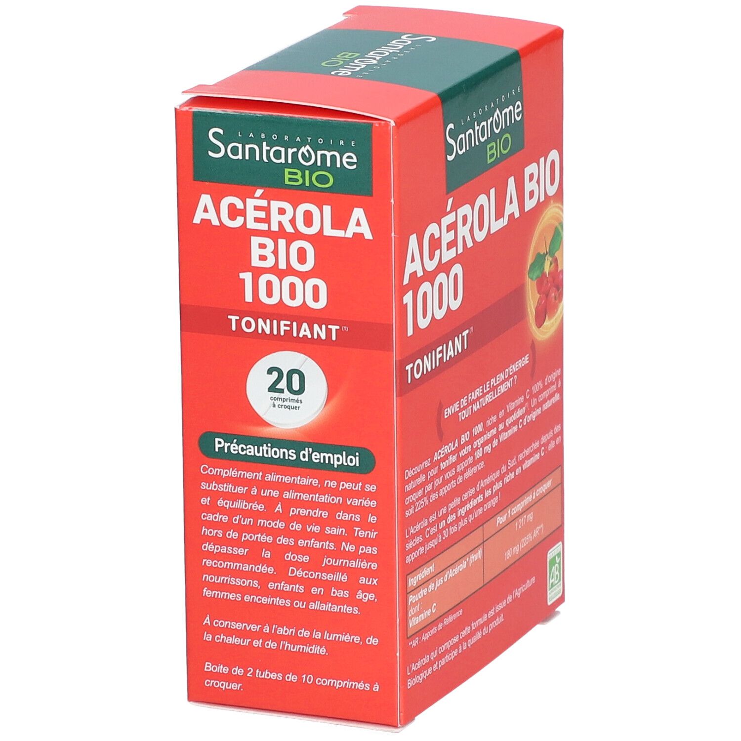Santarome BIO Acérola Bio 1000 - 20 comprimés
