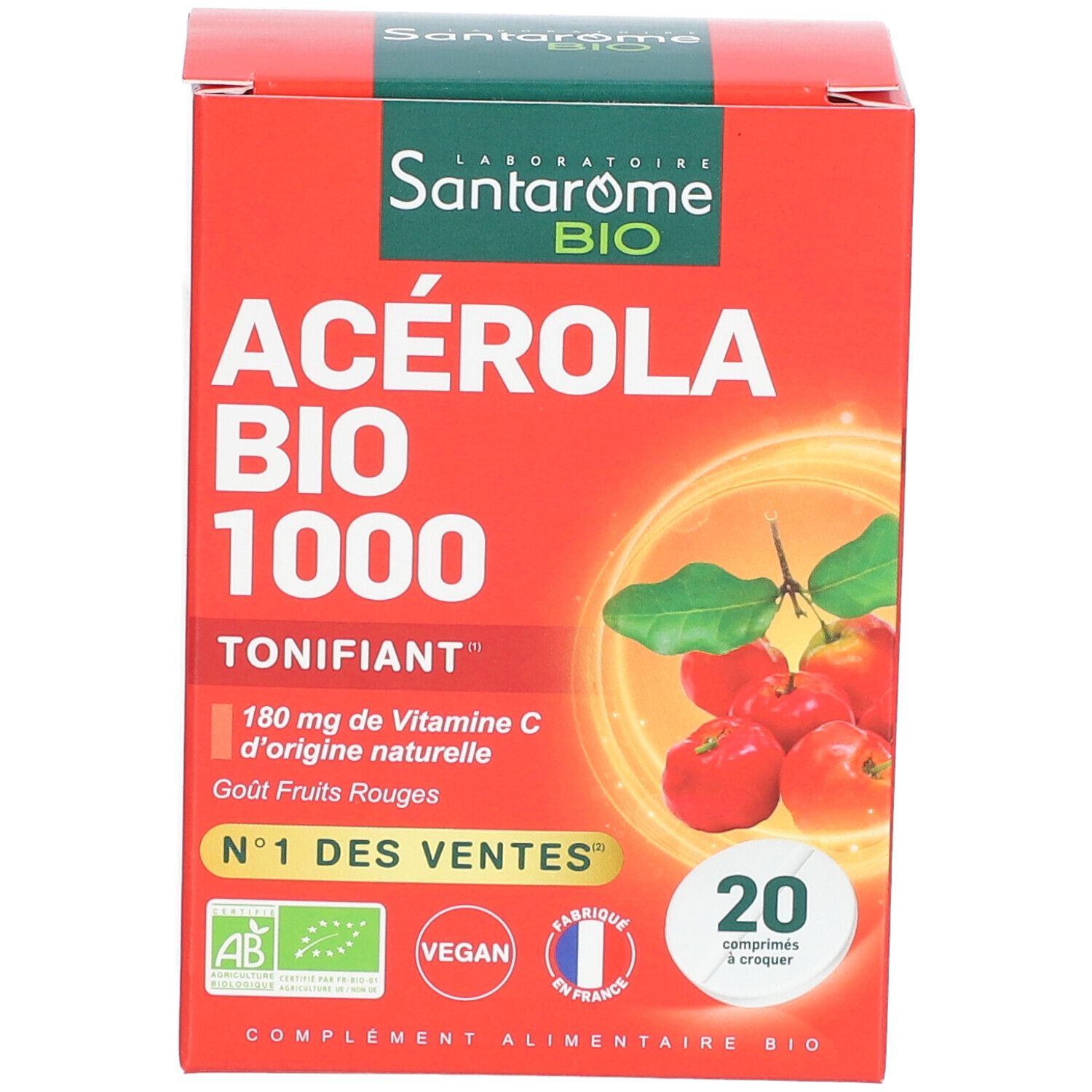 Santarome BIO Acérola Bio 1000 - 20 comprimés