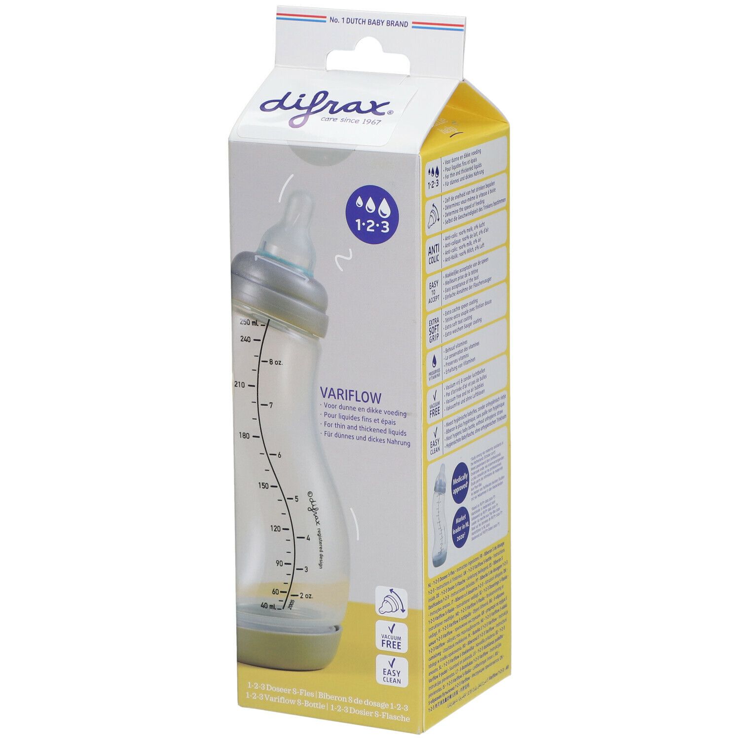 difrax® Babyflasche S 1-2-3 3+ Monate