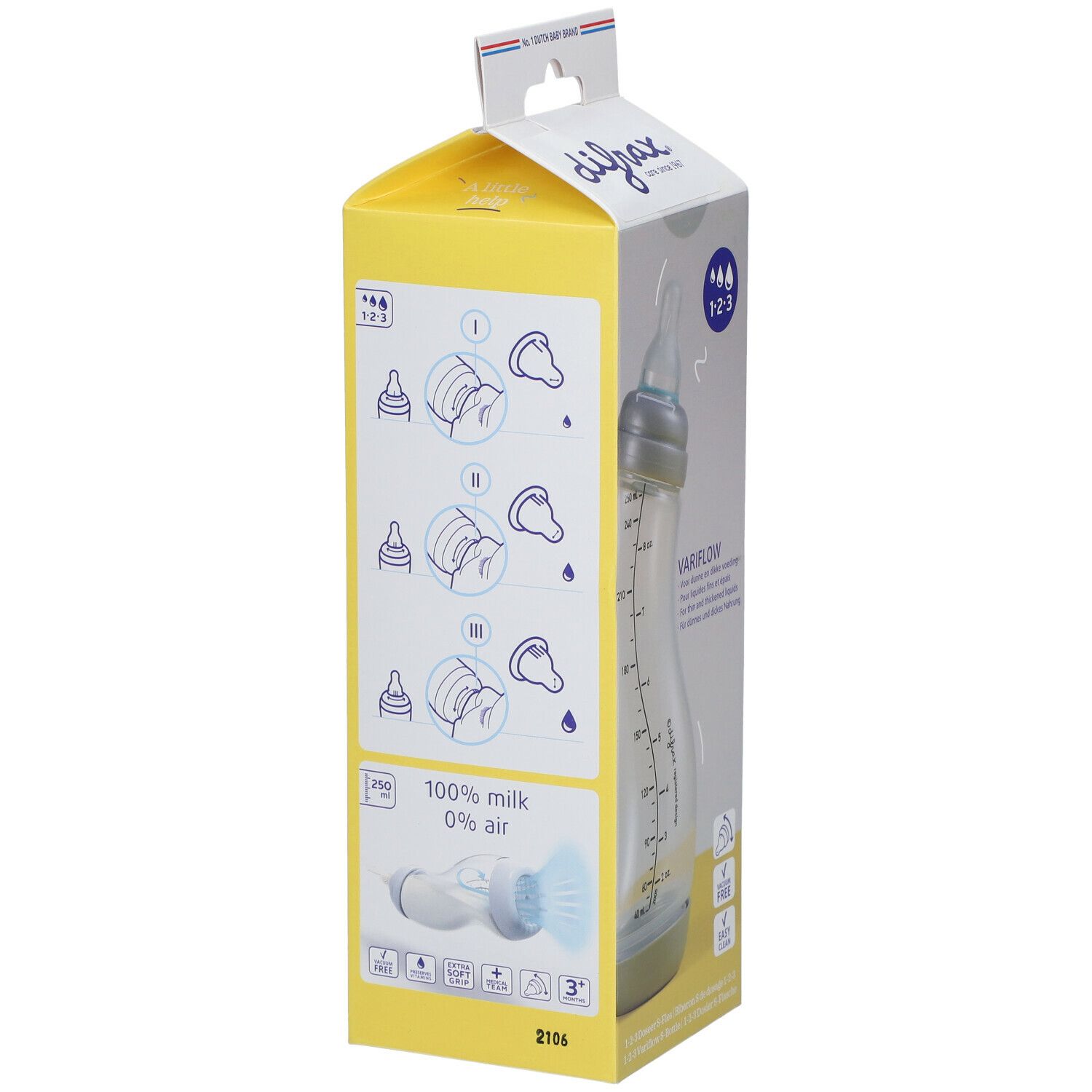 difrax® Babyflasche S 1-2-3 3+ Monate