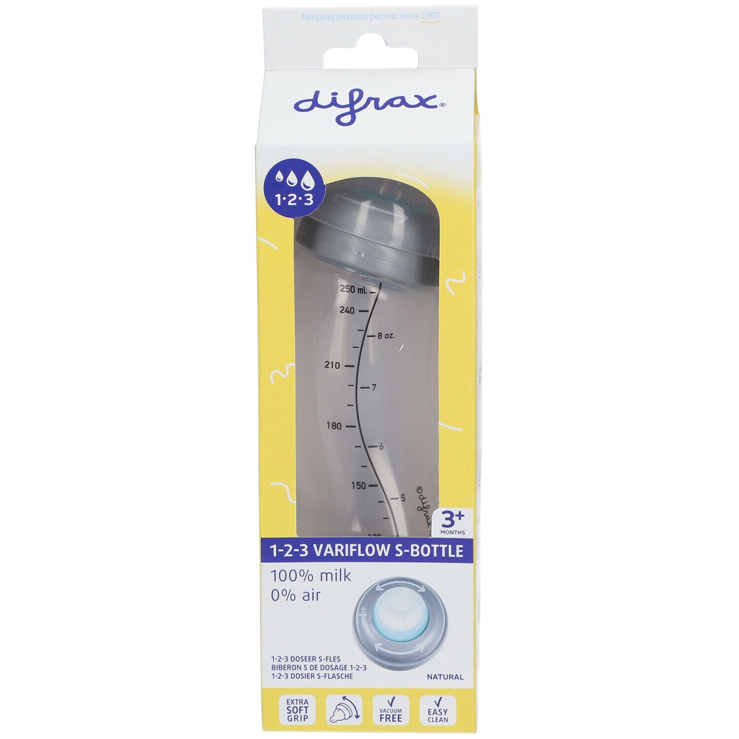 difrax® Babyflasche S 1-2-3 3+ Monate