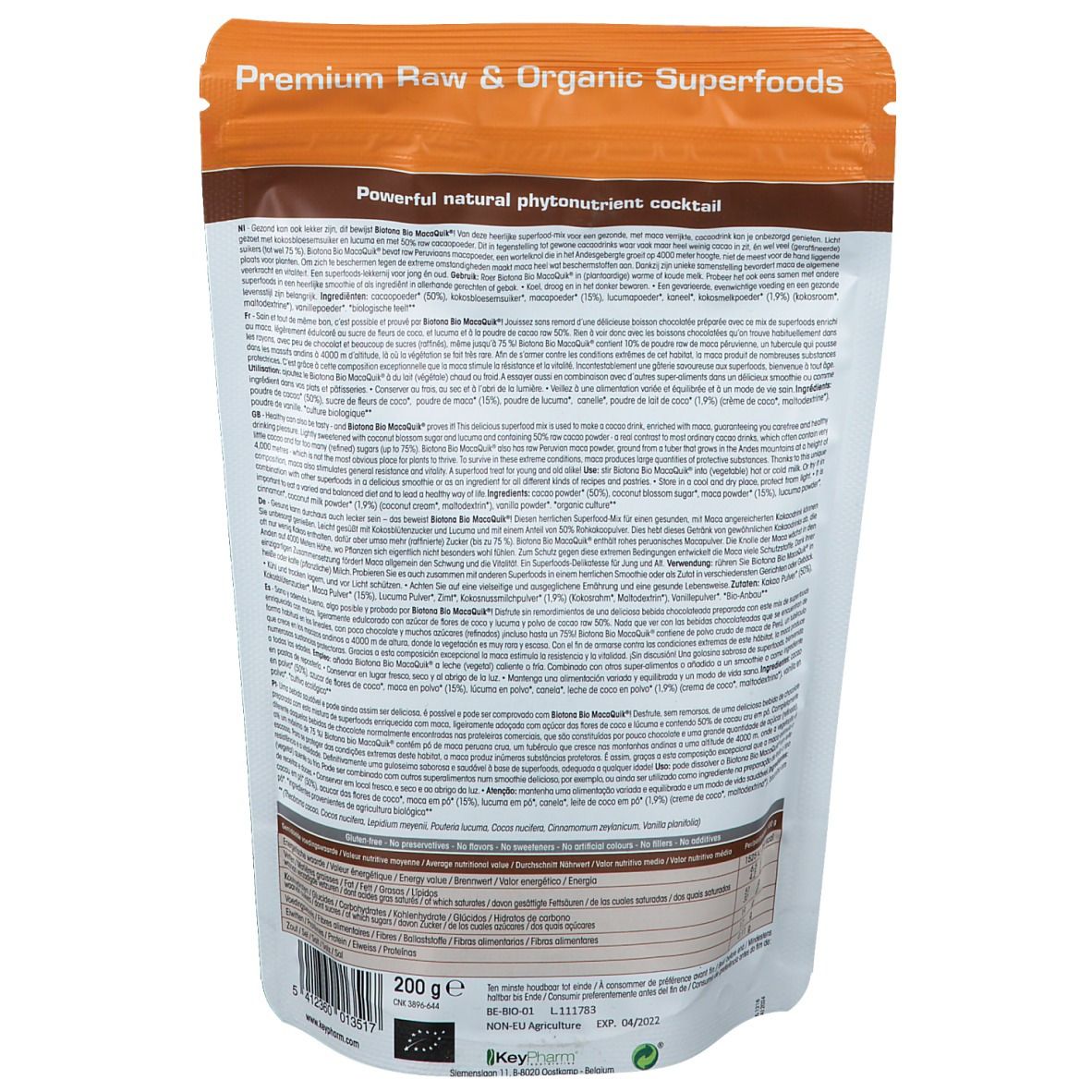 Biotona MacaQuik® Instant cacao drink
