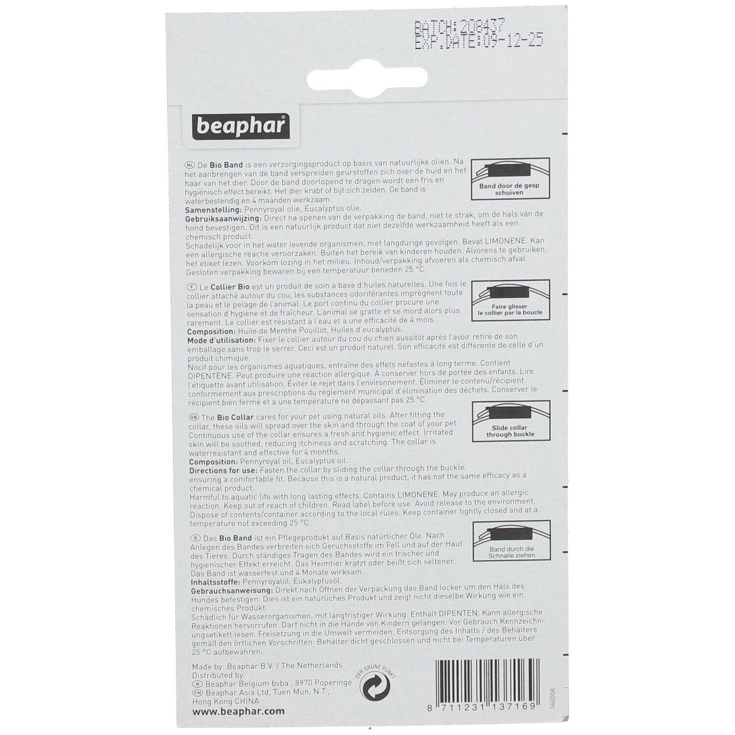 beaphar® VETO nature Collier Bio lavande Chien