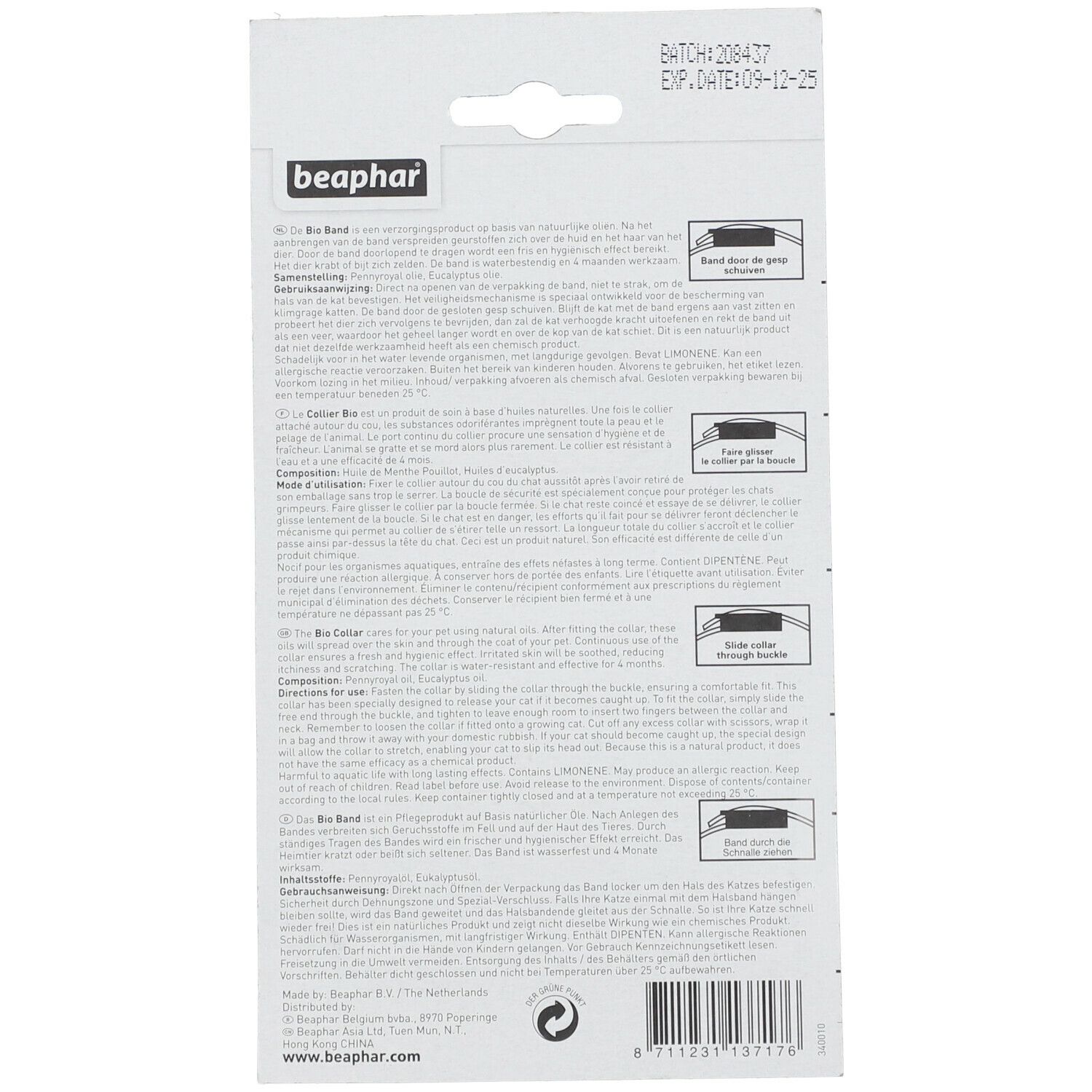 beaphar® VETO nature Halsband Bio Lavendel Katze