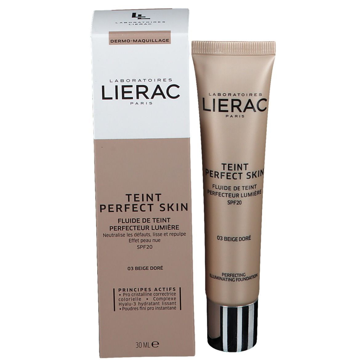 LIERAC TEINT PERFECT SKIN Fluid Foundation 03 Beige Doré LSF 20