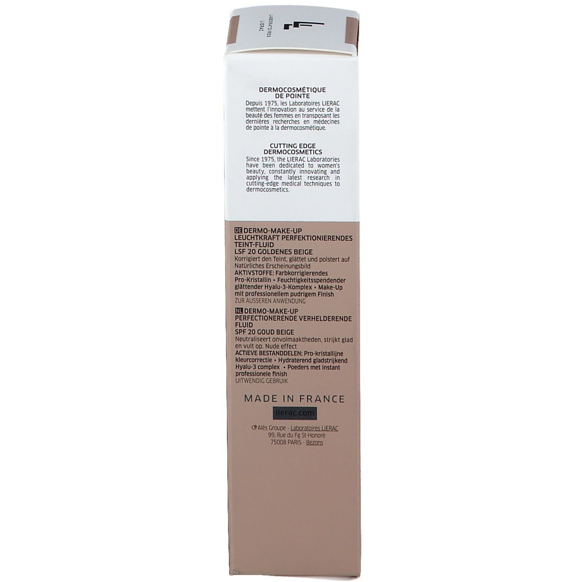 LIERAC TEINT PERFECT SKIN Fluid Foundation 03 Beige Doré LSF 20