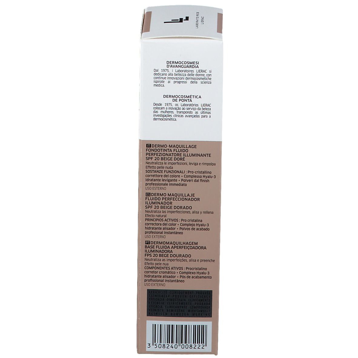 LIERAC TEINT PERFECT SKIN Fluid Foundation 03 Beige Doré LSF 20