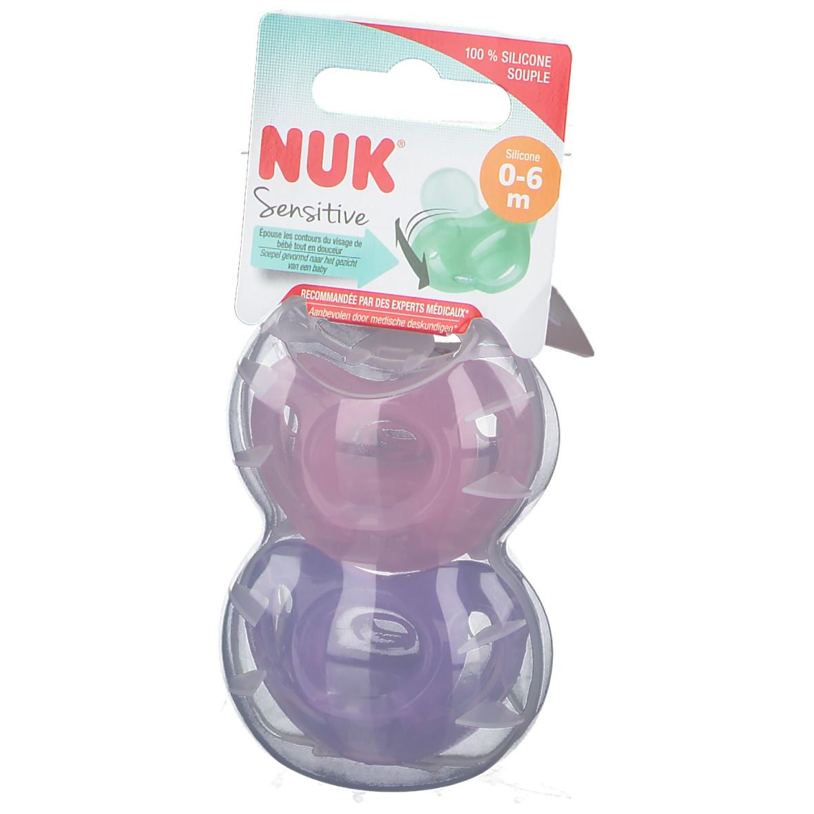 Nuk Schnuller Sensitive Größe 1 0-6 Monate Mädchen