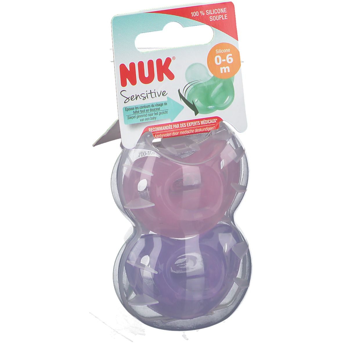 Nuk Schnuller Sensitive Größe 1 0-6 Monate Mädchen