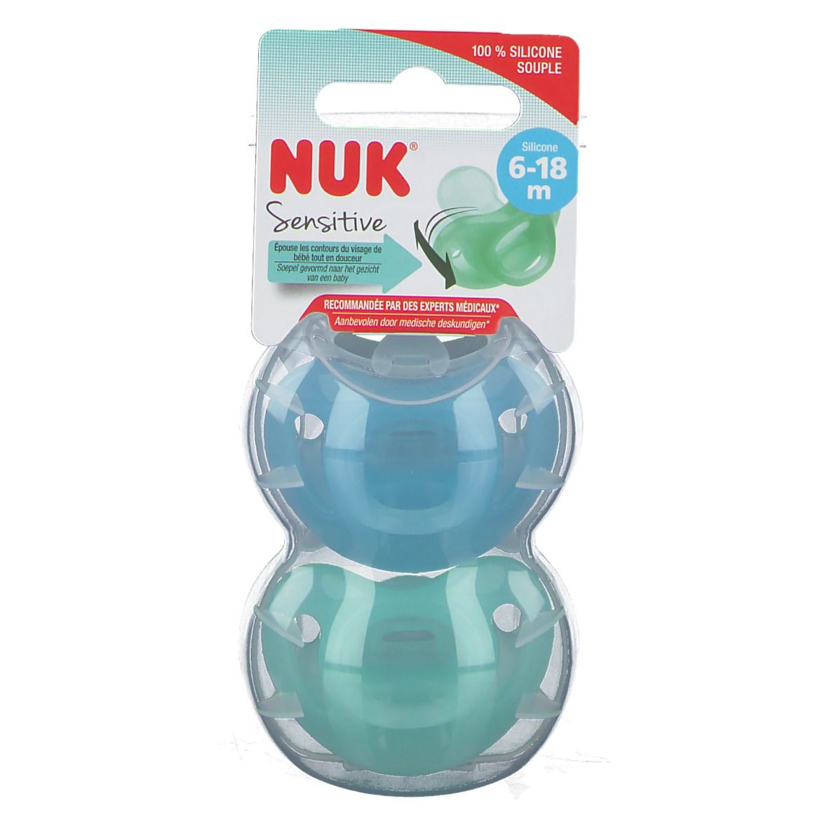NUK Sensitive Soother Boy 6-18 Monate