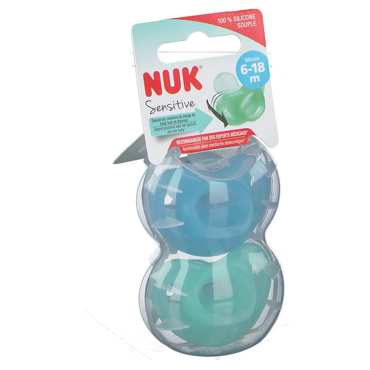 NUK Sensitive Soother Boy 6-18 Monate