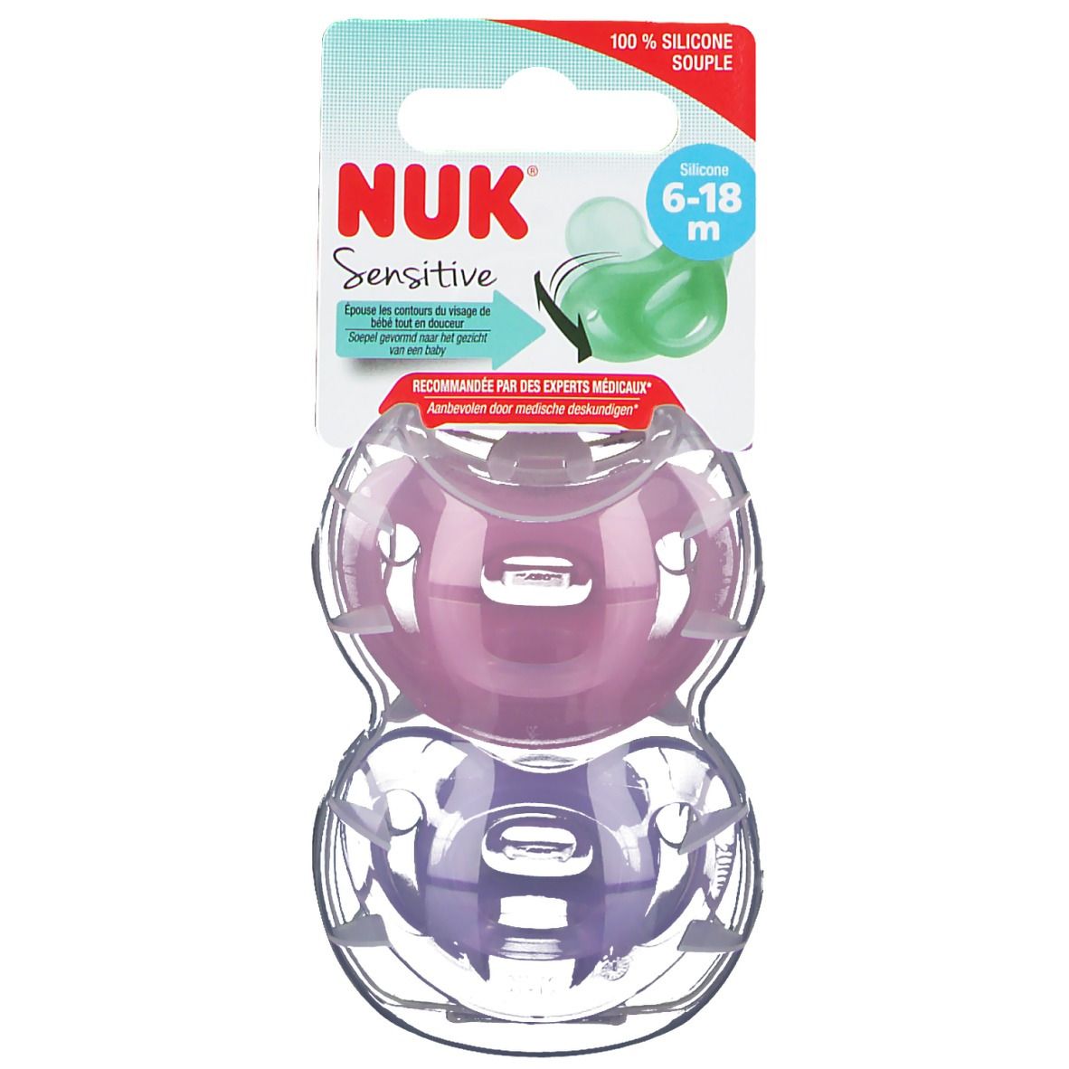 NUK Sensitive Pacifier Girl 6-18 Monate