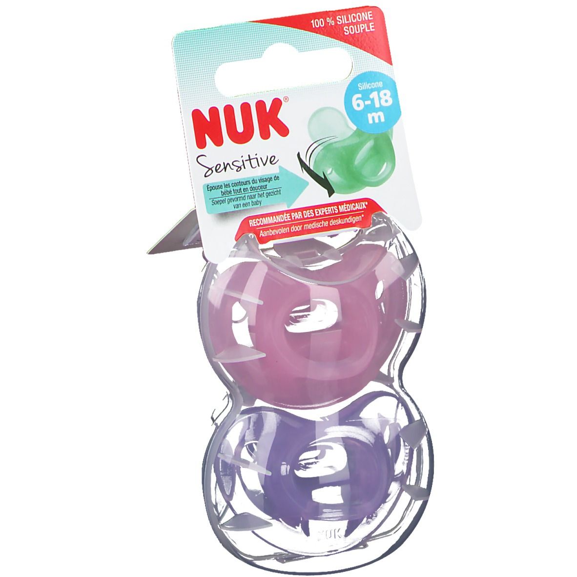 NUK Sensitive Pacifier Girl 6-18 Monate