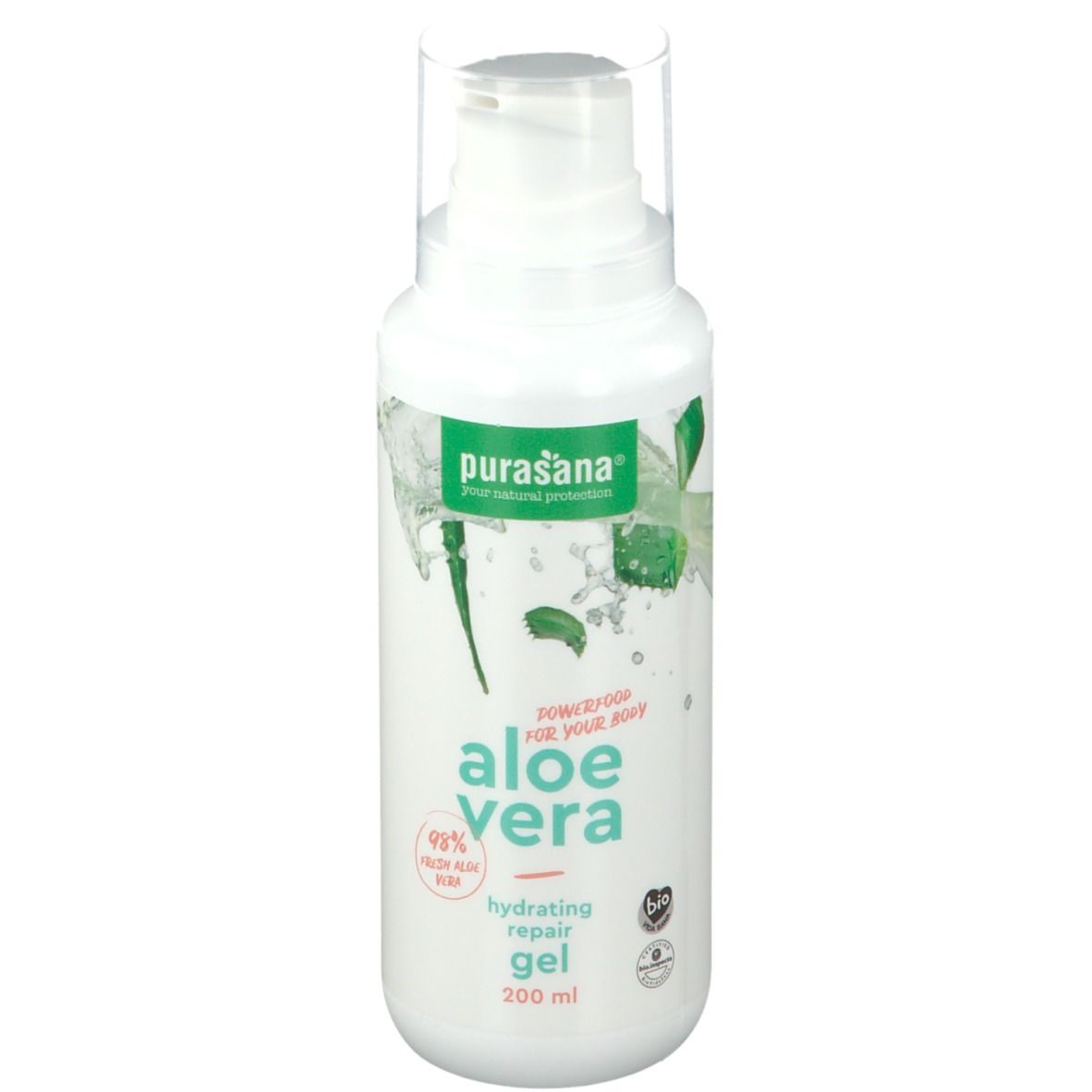 purasana® Aloe Vera feuchtigkeitsspendendes und reparierendes Gel Bio