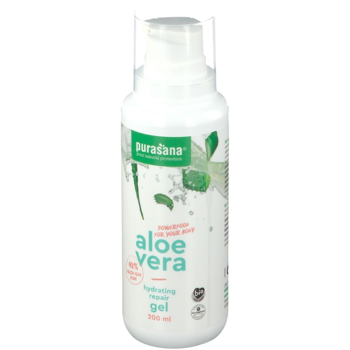 purasana® Aloe Vera feuchtigkeitsspendendes und reparierendes Gel Bio