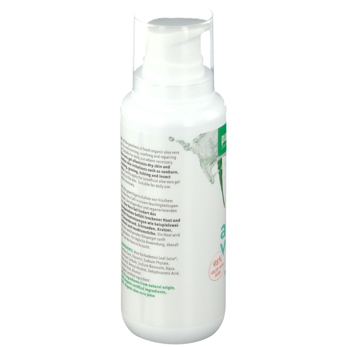 purasana® Aloe Vera feuchtigkeitsspendendes und reparierendes Gel Bio