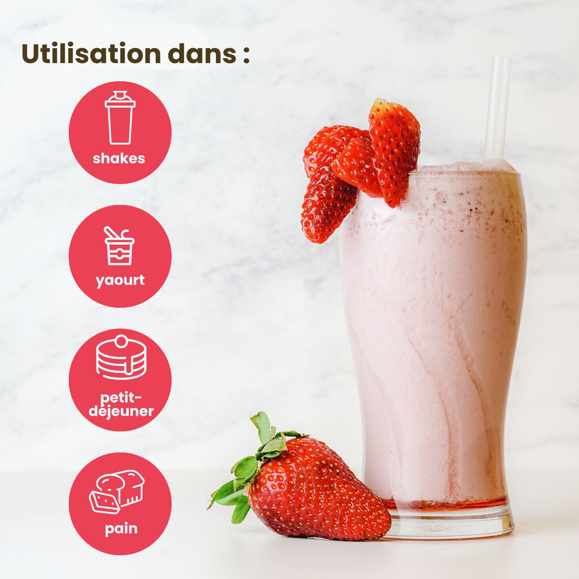 Arrière d'une boîte Purasana Shape & Control Protein Shake avec informations produit.