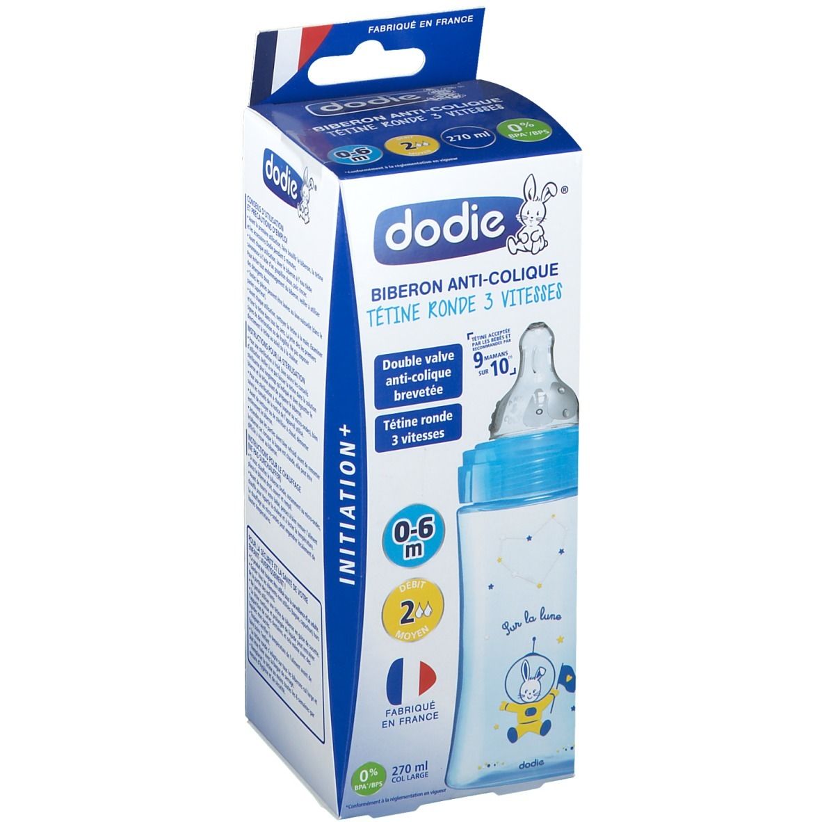 dodie® Biberon Initiation+ Cosmonaute 0-6 mois
