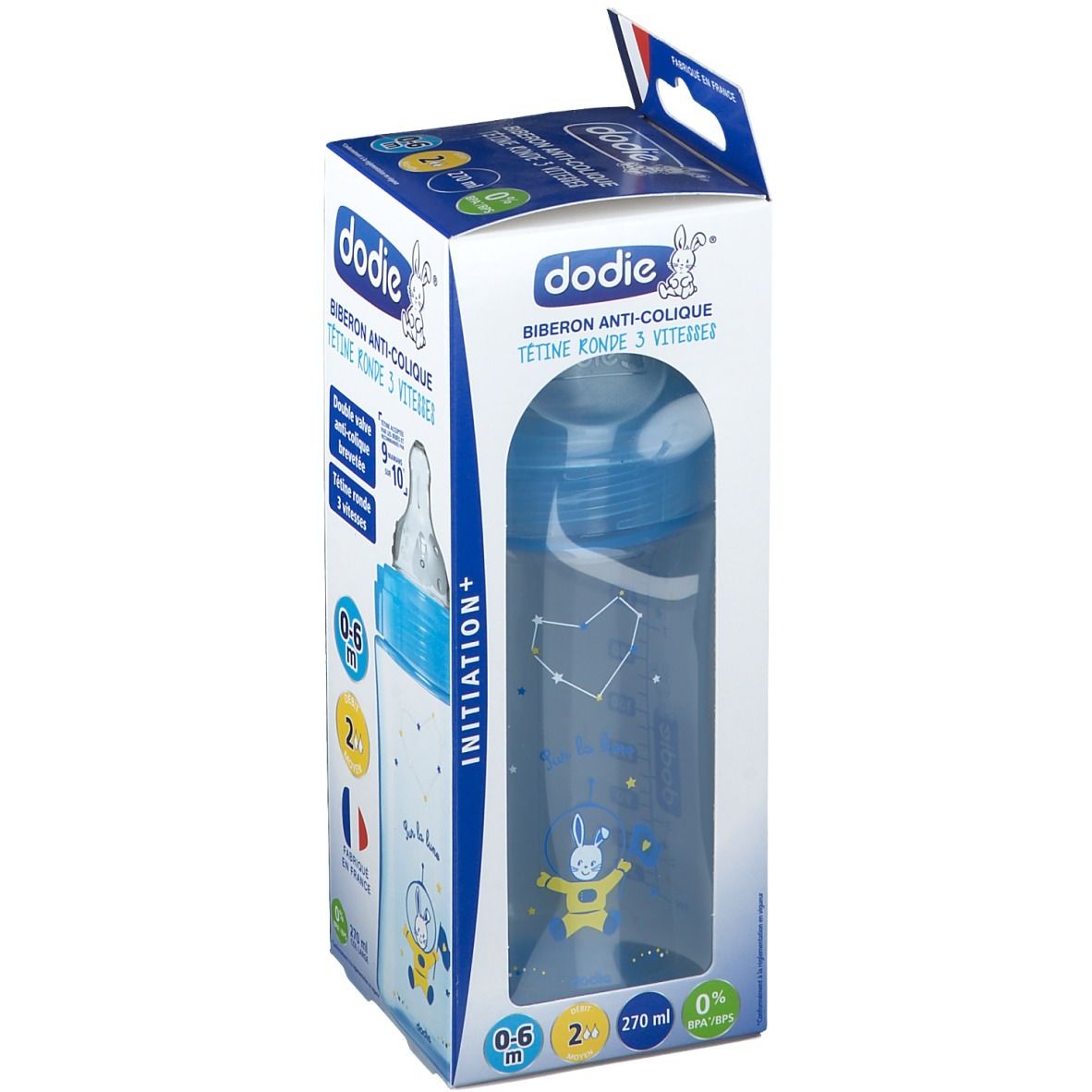 dodie® Biberon Initiation+ Cosmonaute 0-6 mois