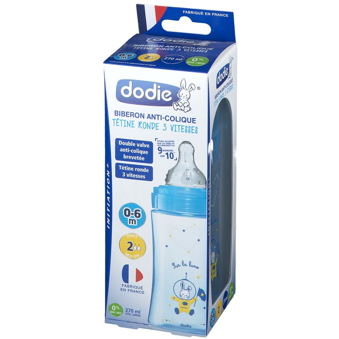 dodie® Biberon Initiation+ Cosmonaute 0-6 mois