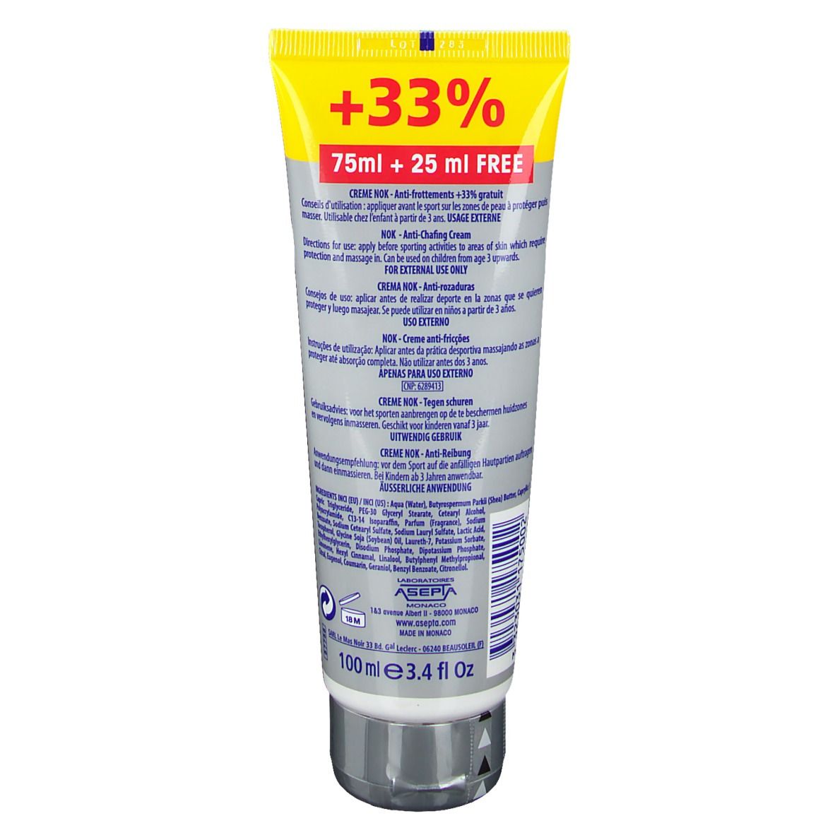 AKILEINE SPORTS® NOK Crème Anti-frottements