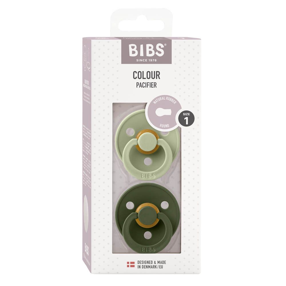 BIBS® BIBS COULEUR Tétines Sage - Hunter Green 0 - 6 mois Taille 1