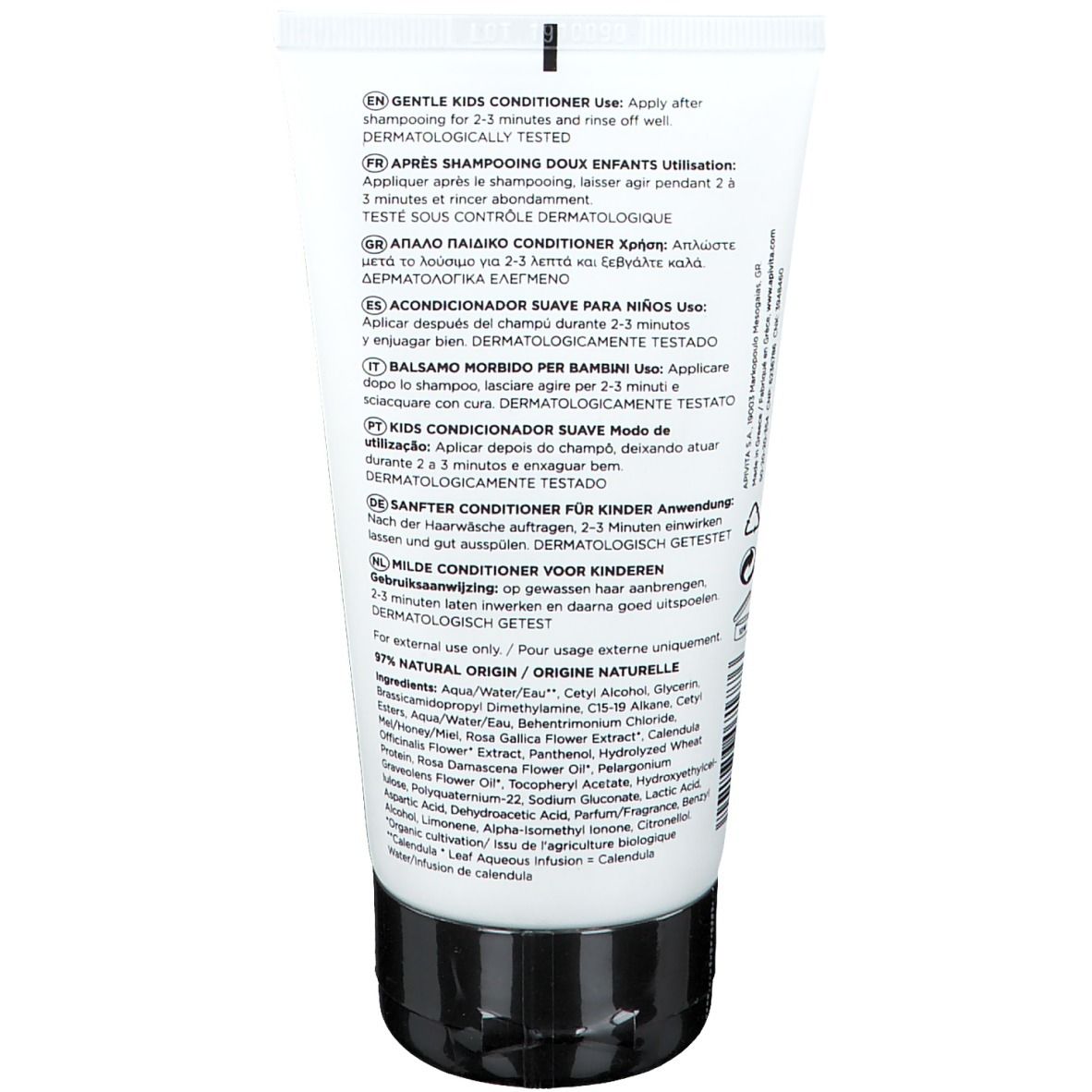 APIVITA Kids Care Après-shampooing Doux Enfants Rose & Miel