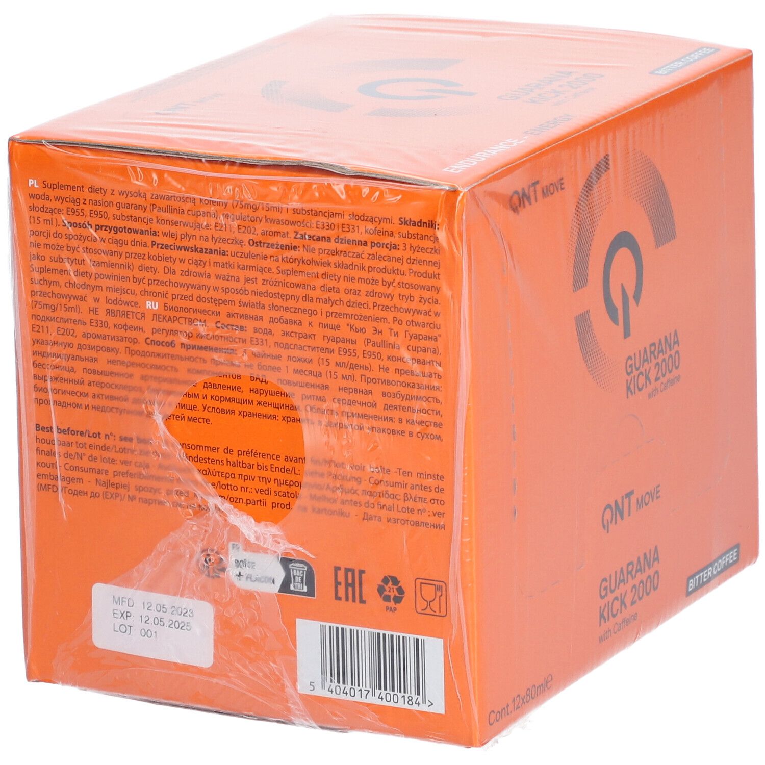 QNT® Guarana Kick mit Koffein 2000 bitterer Kaffee Geschmack